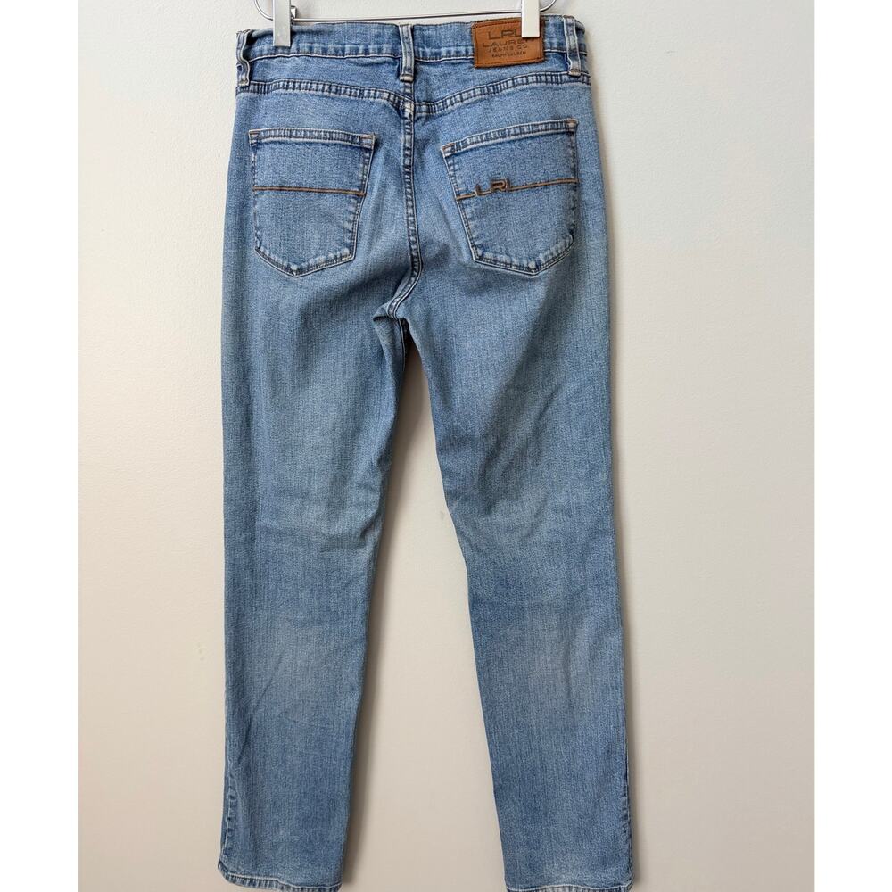 Lauren Jeans Co. LRL Women's Slim Straight Jeans Size 2 Light Wash Stretch - Picture 2 of 9
